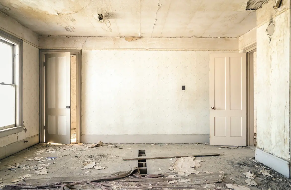 Waste disposal crew managing a cleanout project in Boonville